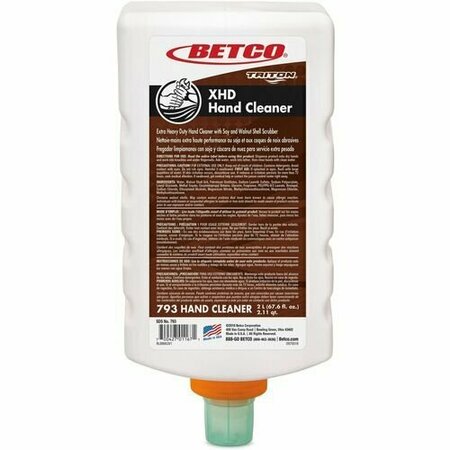 BETCO Hand Cleaner, RTU, XHD, 2 L Triton Bottle, Light Beige, 6PK BET7936200